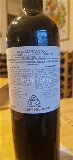Sardinija Alghero Badde Nigolosu Romangia rosso 2020