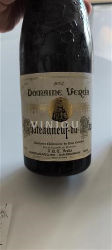 Valle del Ródano Châteauneuf-du-Pape. Domaine Verda 2001