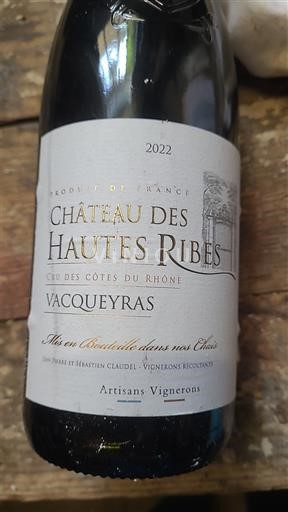 Rhône-dalen Vacqueyras Château S Hautes Ribes 2022