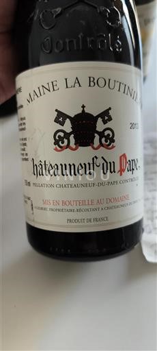 Rhônedalen Châteauneuf-du-Pape Domaine La Boutinière 2013