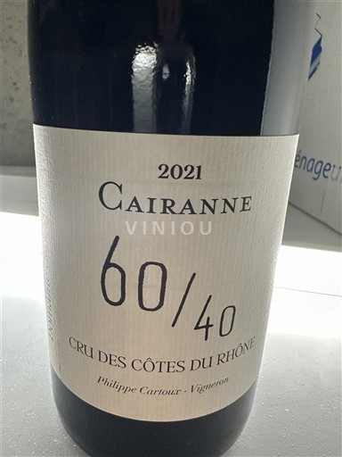 Rhônen laakso Cairanne Philippe Cartoux 60/40 2021