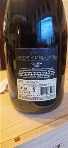 Veneto Valpolicella Santi Amarone 2016