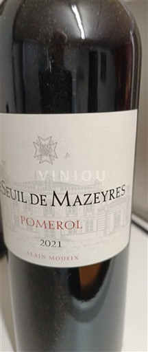 Bordeaux Pomerol Seuil de Mazeyres 2021