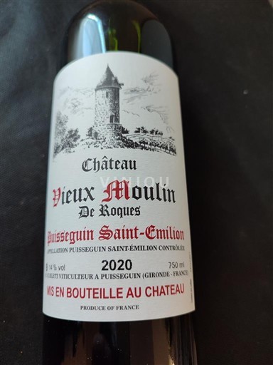 Bordeaux Puisseguin-saint-émilion Château Vieux Moulin de Roques 2020