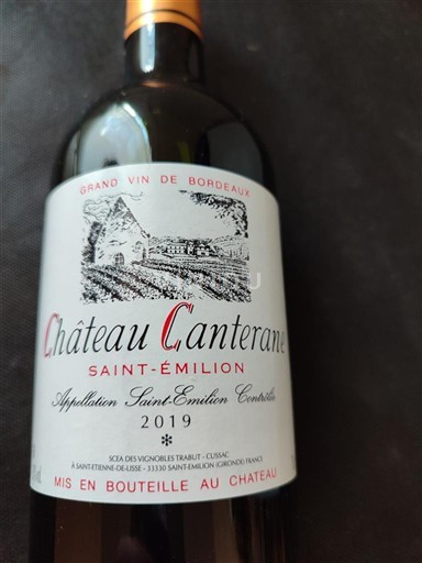 Bordeaux Saint-Émilion Château Canterane 2019