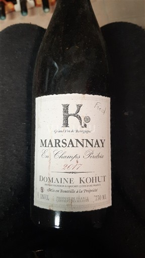Burgundsko Marsannay Domaine Kohut En Champs Perdrix 2017