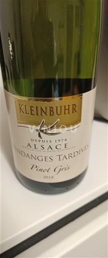 Alsace Vendanges Tardives Kleinbuhr Pinot Gris 2018