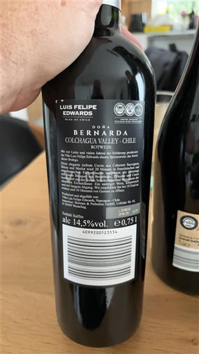 Rapel-Tal Colchagua-Tal Luis Felipe Edwards Dona Bernarda Ohne Jahrgang