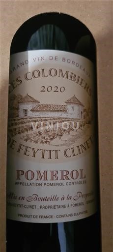 Bordeaux Pomerol Feytit-Clinet Les Colombiers 2020