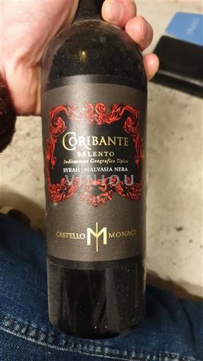 Puglia Susumaniello Salento Castello Monaci Coribante 2020