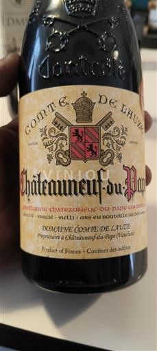 Vinos Rouge sec Domaine Comte de Lauze 2018 Francia Valle del Ródano Châteauneuf-du-Pape. AOC