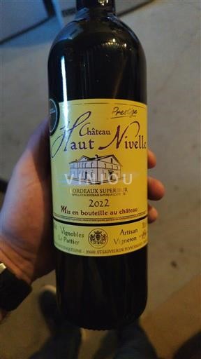 Bordeaux Bordeaux Supérieur Château Haut Nivelle Prestige 2022
