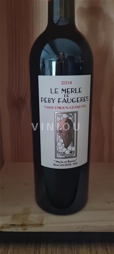 Bordeaux Saint-Émilion Grand Cru Château Péby Faugères Le Merle de Péby Faugères 2014