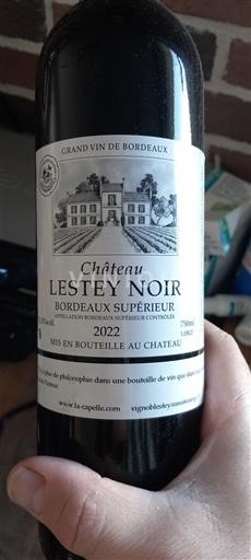 Bordeaux Bordeaux Supérieur Château Lestey Noir 2022
