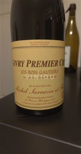 Burgundy Givry Premier Cru Michel Sarrazin et Fils Les Bois Gauthiers 2023