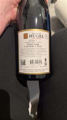 Viner Rouge sec Pinot Noir Grossi Laüe Famille Hugel 2014 Frankrike Alsace Vin de France