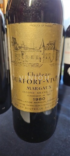 Bordeaux Margaux Second Grand Cru Château Rfort-Vivens 1980