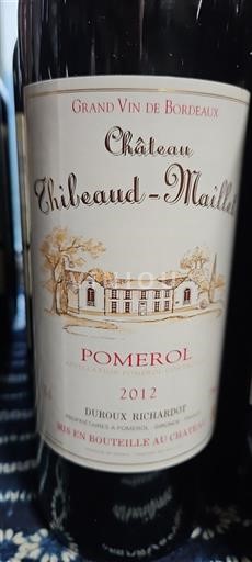 Burdeos Pomerol Château Thibeaud-Maillet 2012