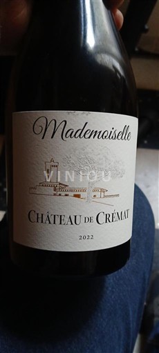 Provence Bellet Château Crémat Mademoiselle 2022