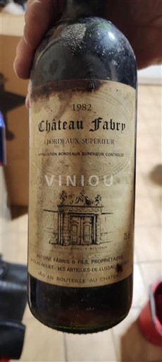 Bordeaux Bordeaux Supérieur Château Fabry 1982