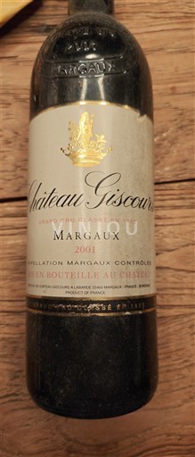 Bordeaux Margaux Grand Cru Château Giscours 2001