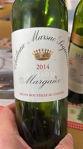 Bordeaux Margaux Château Marsac Seguineau 2014