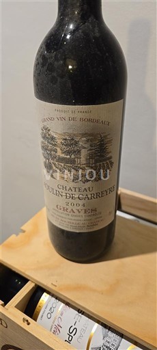 Bordeaux Graves Château Moulin de Carreyre 2004