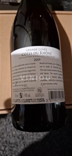 Vallée du Rhône Côtes-du-rhône Grande Cuvée 2019