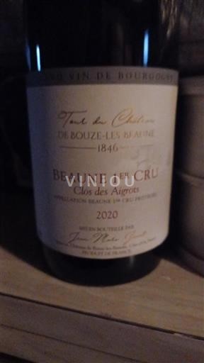 Bourgogne Ikke specificeret Premier Cru Château Tout de Château de Bouze-lès-Beaune Clos des Aigrots 2020