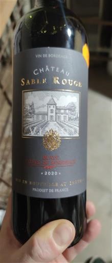 Bordeaux Bordeaux Supérieur Château Sable Rouge 2020