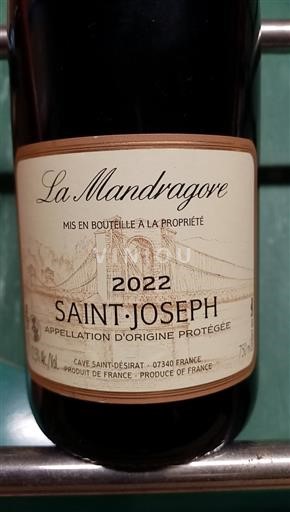 Vallée du Rhône Saint-Joseph Cave Saint-Désirat La Mandragore 2022