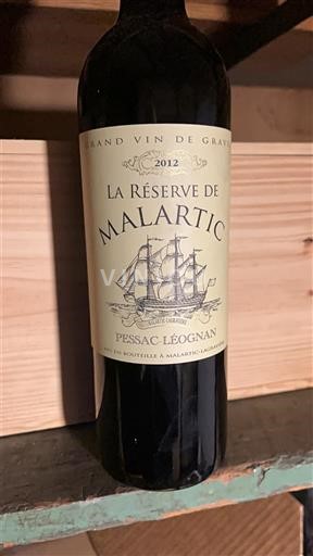 Bordeaux Pessac-Léognan Malartic-Lagravière La Réserve de Malartic 2012