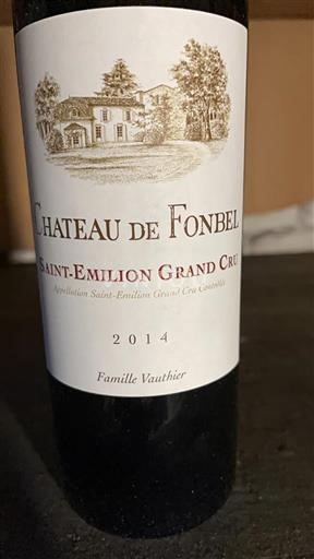 Bordeaux Saint-Émilion Grand Cru Grand Cru Château Fonbel 2014