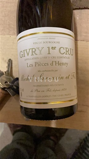 Borgoña Givry Premier Cru Michel Sarrazin et Fils Les Pièces d’Henry Sin añada