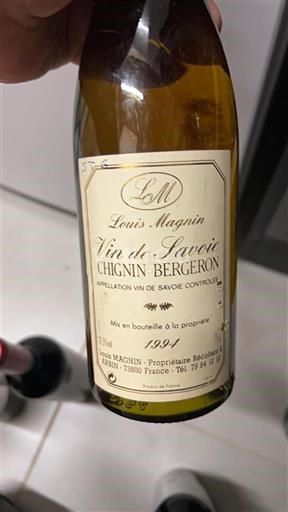 Savoie and Bugey Chignin-Bergeron Louis Magnin 1991