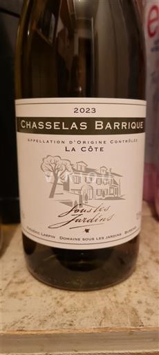 Vaud La Côte AOC Domaine Sous les Jardins Chasselas Barrique 2023