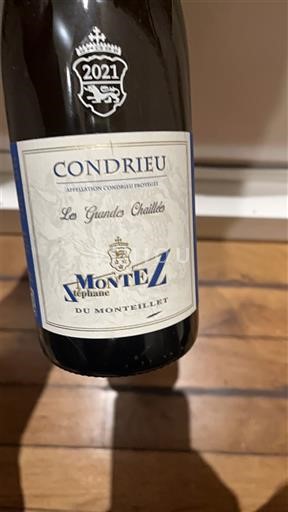Vini Blanc sec Les Grandes Chaillées Domaine Monteillet 2021 Francia Valle del Rodano Condrieu AOC