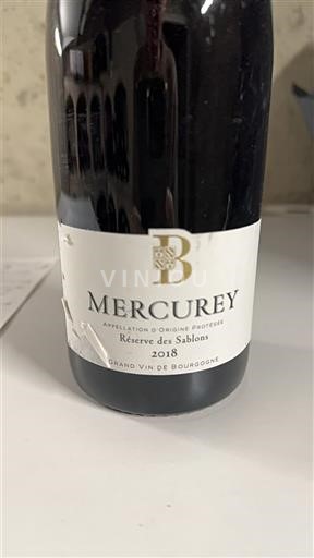 Burgundy Mercurey Domaine B Réserve des Sablons 2018