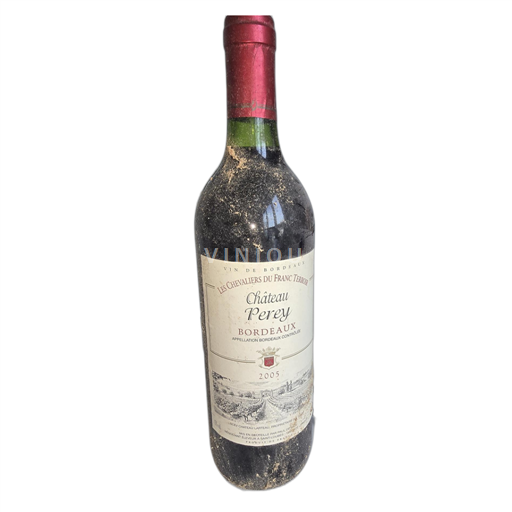 Vin Rouge sec Les Chevaliers du Franc Terroir Château Perey 2005 France Bordeaux AOC