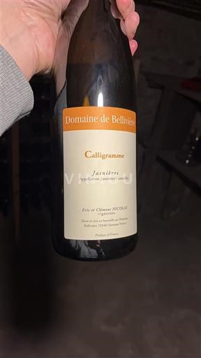 Valle della Loira Jasnières Domaine Bellivière Calligramme 2020