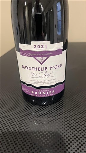 Burgundija Monthélie Premier Cru Domaine Prunier Les Clous 2021
