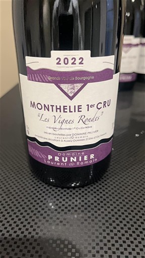 Burgundija Monthélie Premier Cru Domaine Prunier Laurent & Romain Les Vignes Rondes 2022