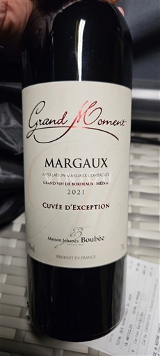 Bordeaux Margaux Maison Johanes Boubée Grand Moment d'Exception 2021