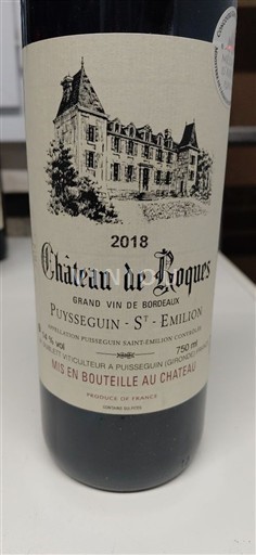 Bordeaux Puisseguin-saint-émilion Château Roques 2018