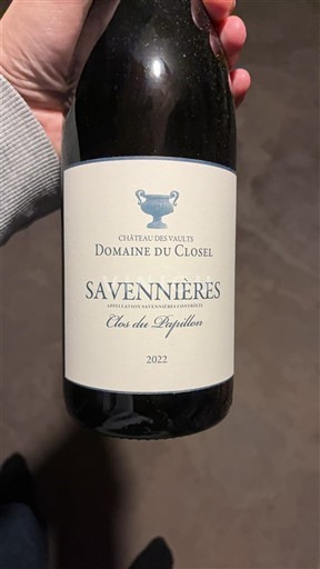 Dolina Loare Savennières Domaine Closel Clos du Papillon 2022