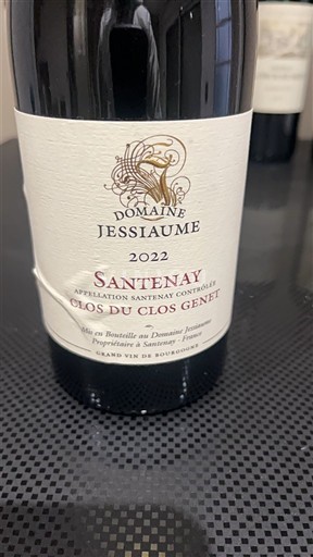 Bourgogne Santenay Domaine Jessiaume Clos du Clos Genet 2022