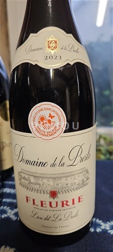 Beaujolais Fleurie Domaine La Presle Lieu dit La Roche 2023