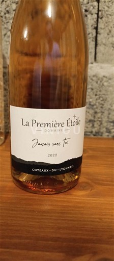 Rượu vang Rosé sec Jamais sans Toi La Première Étoile 2022 Pháp Lyonnais Đồi Lyonnais AOC