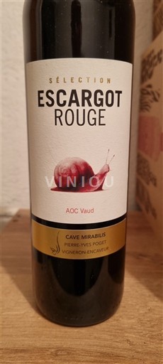 Vaud Côtes de l'Orbe AOC Cave Mirabilis Sélection Escargot Rouge 2022