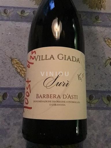 Weine Rouge sec Surì Villa Giada 2023 Italien Piemont Barbera d'Asti DOC